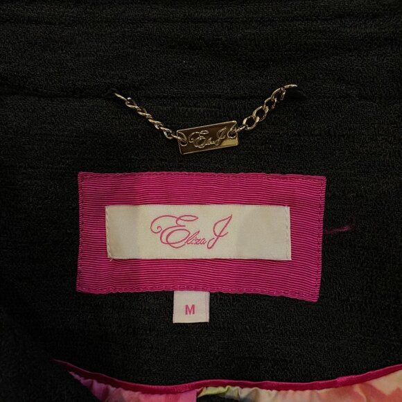 Eliza J Wool Blend Topper Black Women's Coat M - Picture 5 of 6